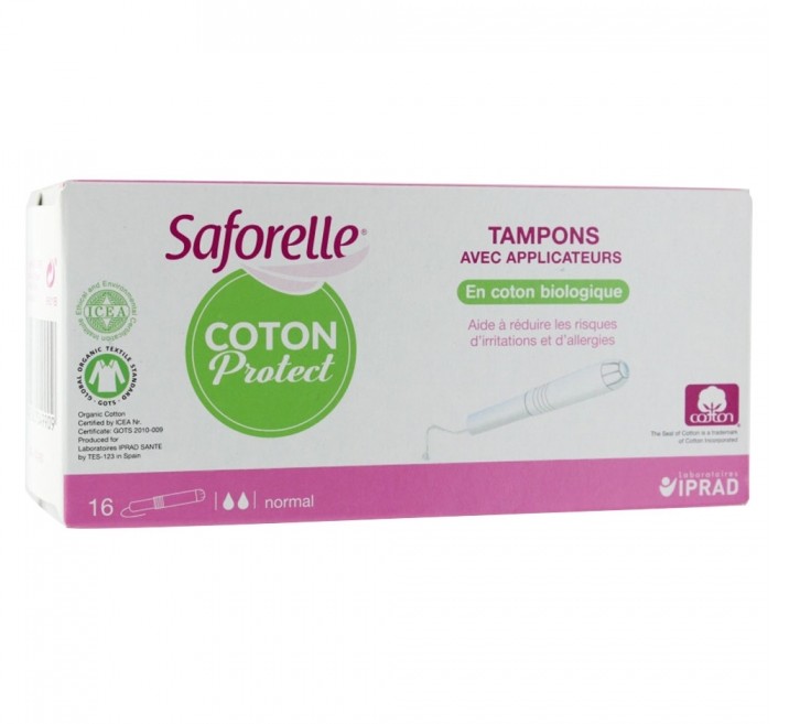 Saforelle Coton Protect Tampons Normal Avec Applicateur Boite de 16